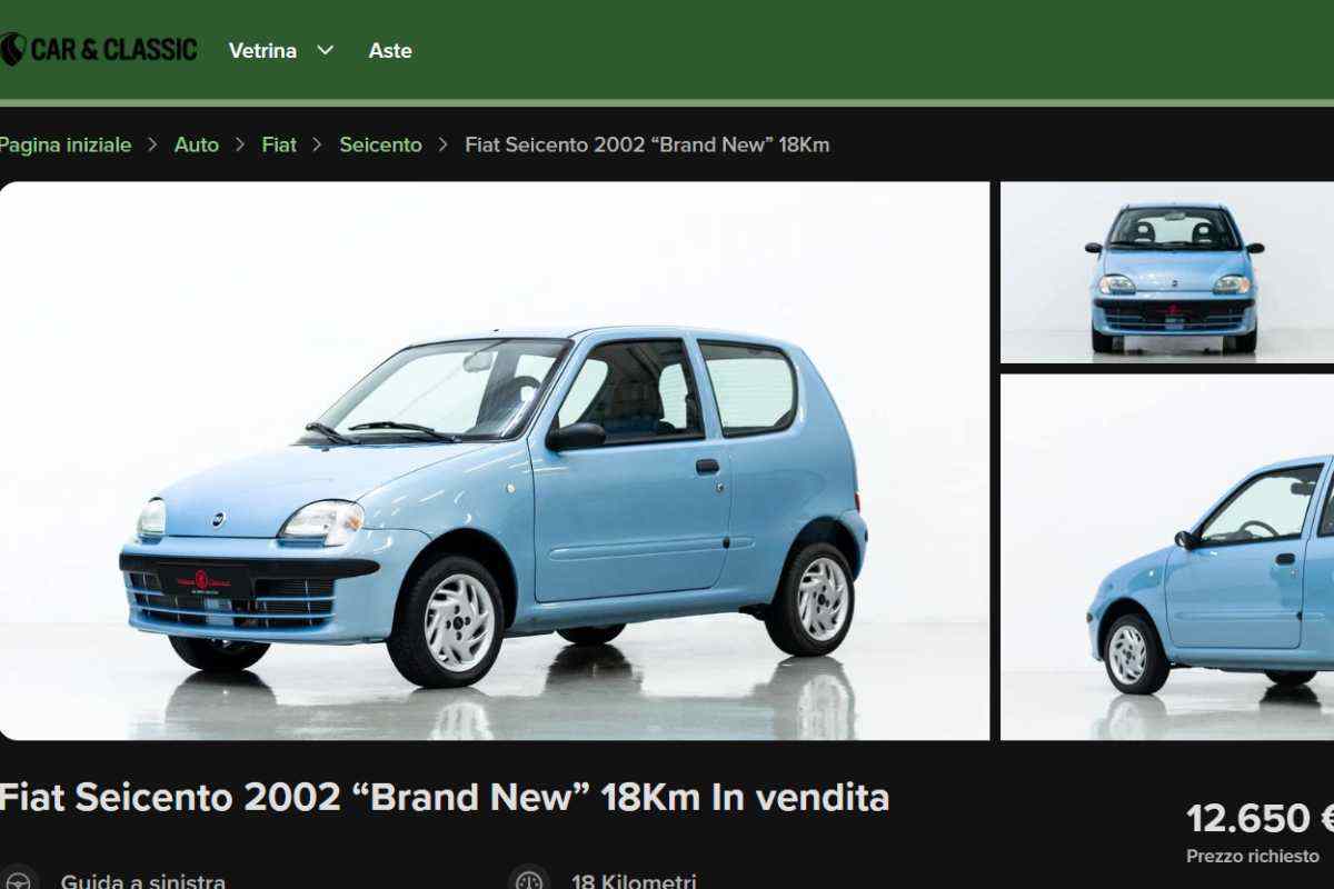 Fiat Seicento a meno di 13.000 euro