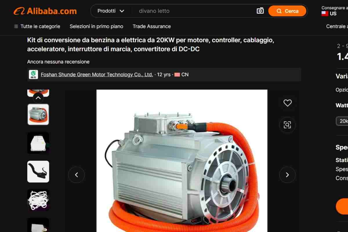 Auto vecchia kit conversione elettrico